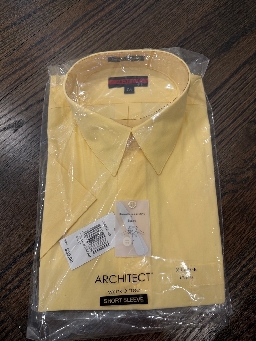 Architect Men’s Yellow Short Sleeve Shirt